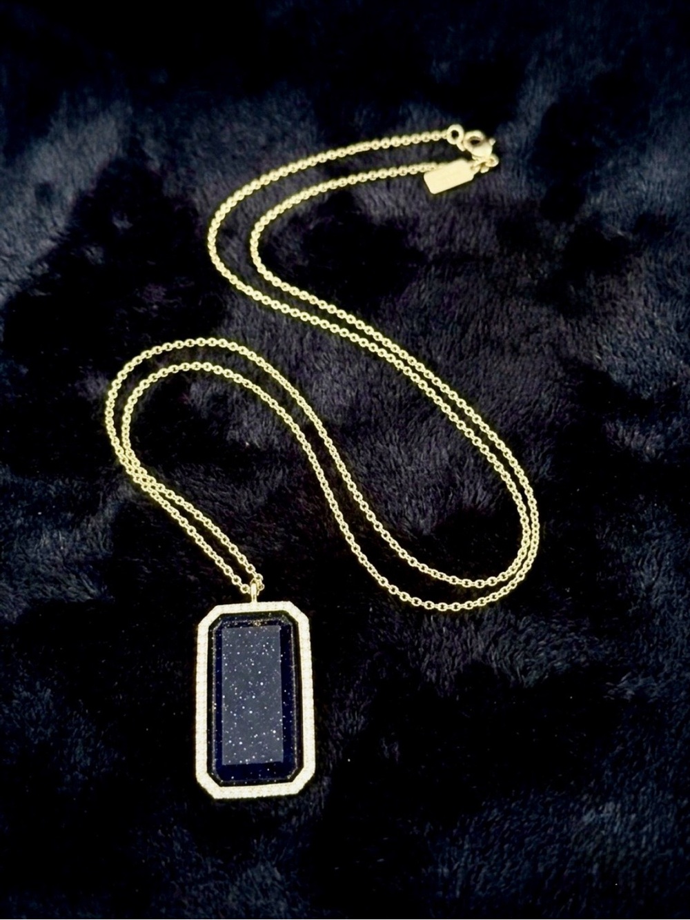 Kate Spade Necklace- Night Sky Jewels- Blue Goldstone Pendant (NWT)